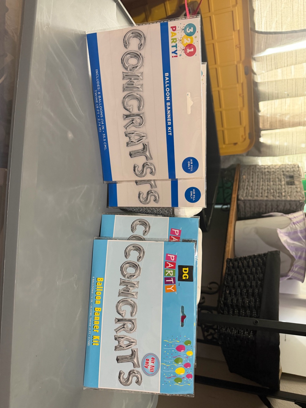 Silver 'Congrats' Balloon Banner